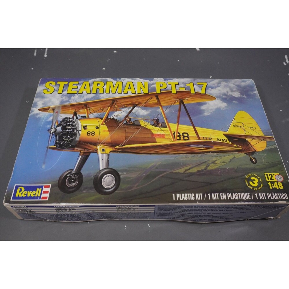 Vintage 18-5264 REVELL 1:48 Scale STEARMAN PT-17 KAYDET Plastic Model Kit